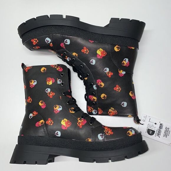 🔥Desigual Floral lace-up boots New with box - Picture 14 of 15